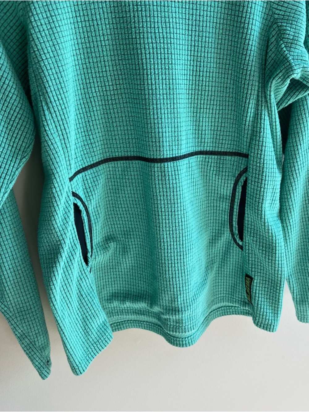 Melanzana Men Small (Women Medium) MicroGrid Fleece Hoodie Lagoon Color - Picture 3 of 12